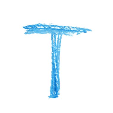 Tek elle çizilmiş mektup izole