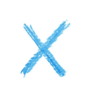 Tek elle çizilmiş mektup izole