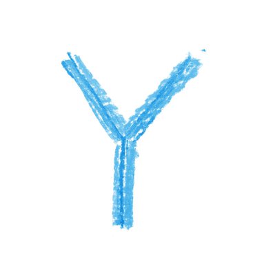 Tek elle çizilmiş mektup izole