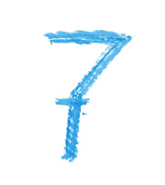 İzole el çizilmiş sayı simgesi