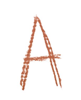 Tek elle çizilmiş mektup izole