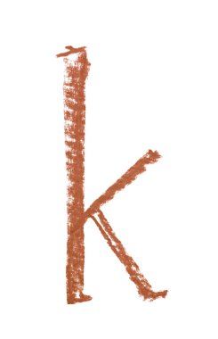 Tek elle çizilmiş mektup izole