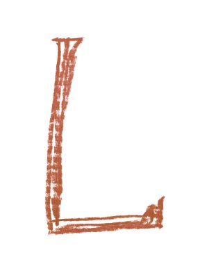 Tek elle çizilmiş mektup izole