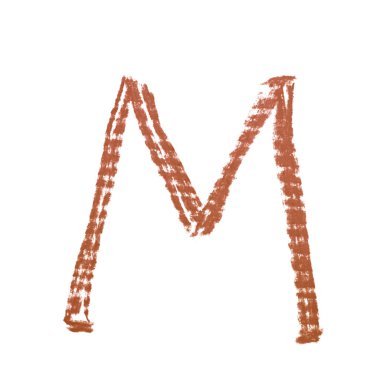 Tek elle çizilmiş mektup izole