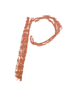 Tek elle çizilmiş mektup izole