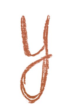 Tek elle çizilmiş mektup izole