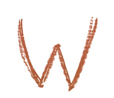 Tek elle çizilmiş mektup izole