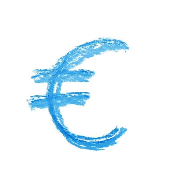 Symbol waluty ręcznie rysowane na białym tle — Zdjęcie stockowe