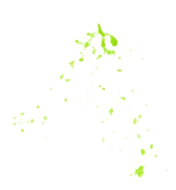 Sıvı sıçrama izole hareket halinde düşer