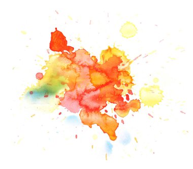 Sulu boya damla leke izole