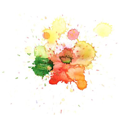 Sulu boya damla leke izole