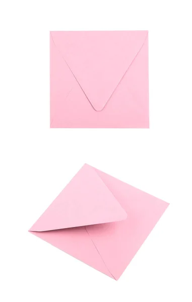 Busta di carta a forma di quadrato isolata — Foto Stock