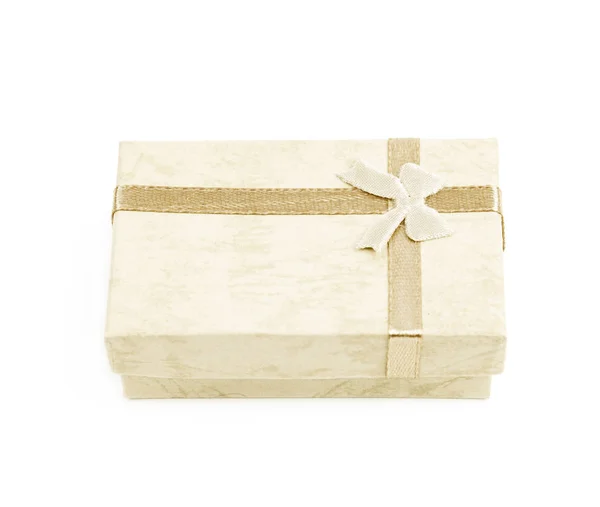 Gift box with a bow isolated — Stock Photo, Image