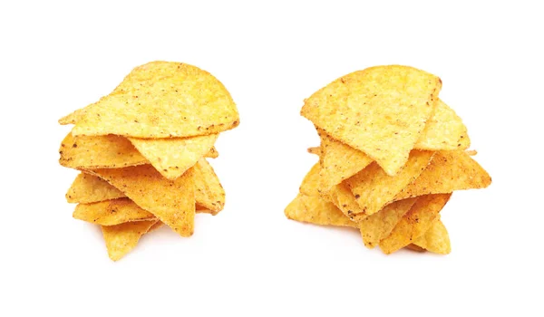 Stapel tortillachips geïsoleerd — Stockfoto