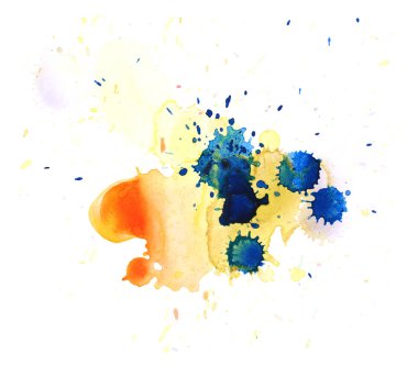 Sulu boya damla leke izole