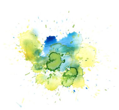 Sulu boya damla leke izole