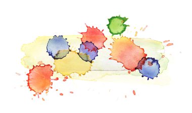 Sulu boya damla leke izole