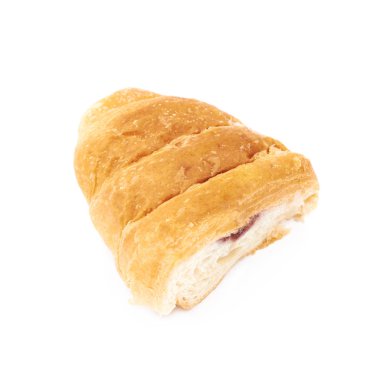 Kruvasan pasta çörek izole