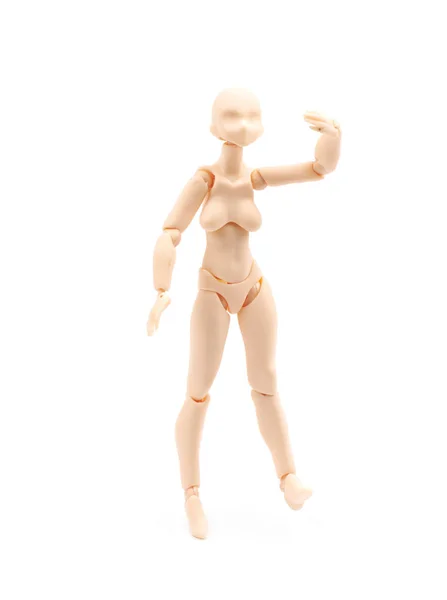 Plastic joint reference doll isolated — Stock Photo, Image