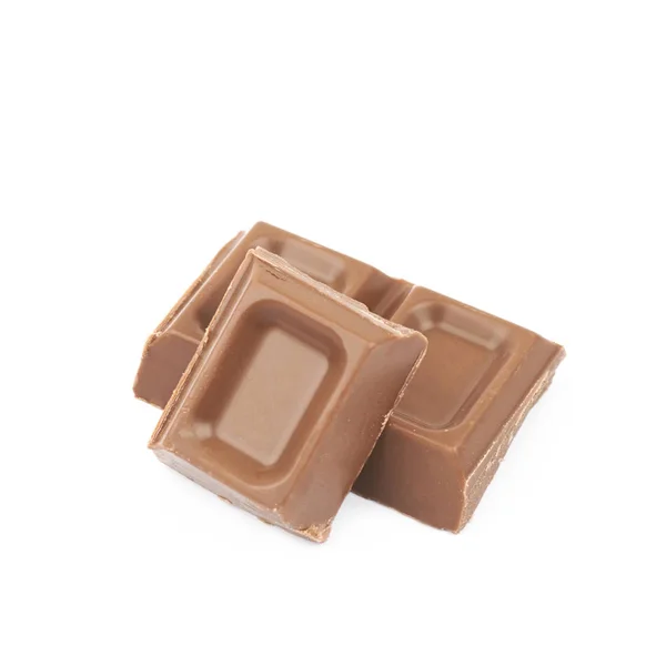 Sütlü çikolata izole bölümünü — Stok fotoğraf