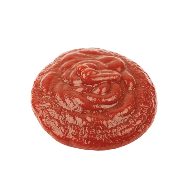 Pequeño charco de salsa de ketchup aislado — Foto de Stock