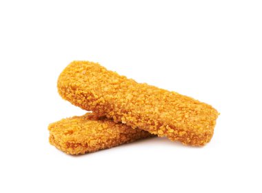 İzole kırıntıları Balık sopa