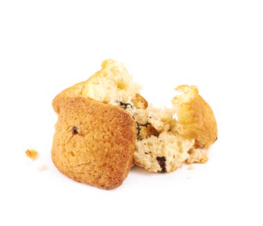 İzole çikolatalı Mısır kek