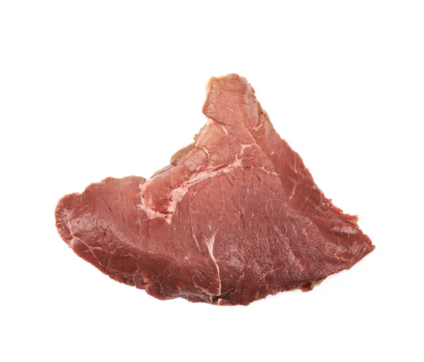 Fragment d'une viande de bœuf crue isolé — Photo