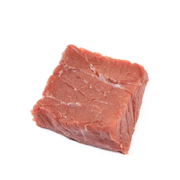 Fragment d'une viande de bœuf crue isolé — Photo