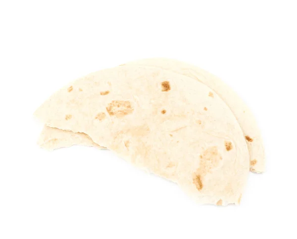 Tarwe bloem tortilla geïsoleerd — Stockfoto