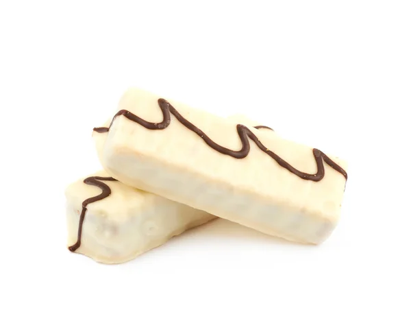 Λευκή σοκολάτα μπισκότο απομονωμένες — Φωτογραφία Αρχείου