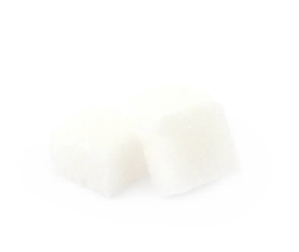 Куча изолированных кубиков сахара — стоковое фото