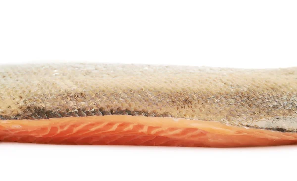 Roher Lachsfilet Fisch isoliert — Stockfoto