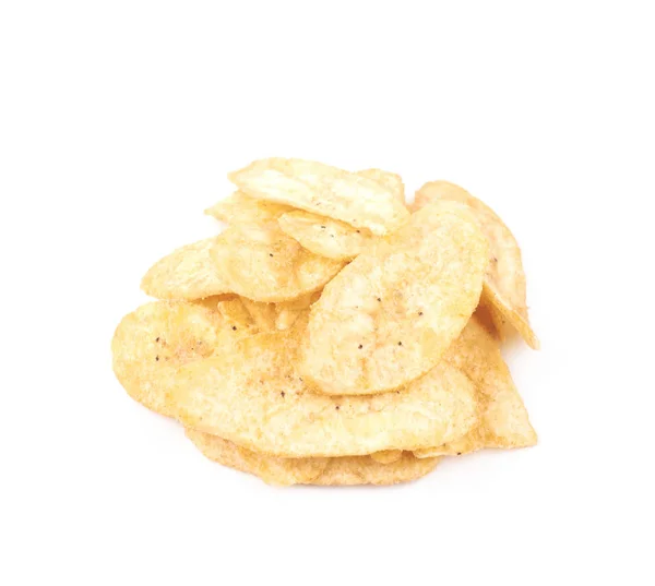 Montón de chips de plátano especiados aislados —  Fotos de Stock