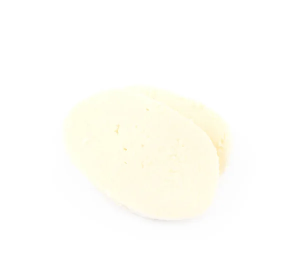 Mozzarella affettata isolata — Foto Stock