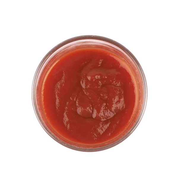 Ketchup em um copo isolado — Fotografia de Stock