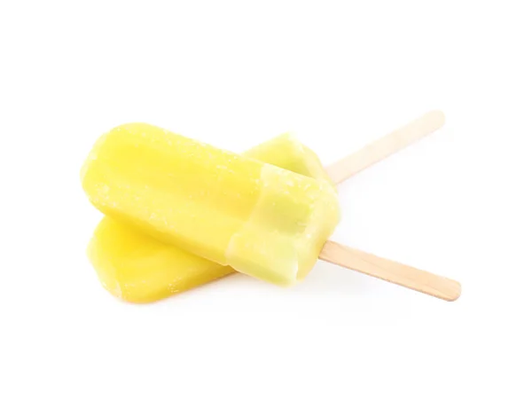 Befagyott juice popsicle elszigetelt Stock Kép