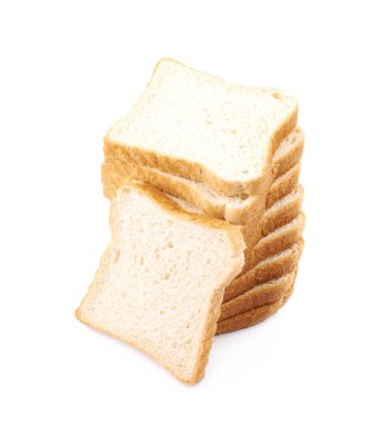 Dilimlenmiş beyaz ekmek izole