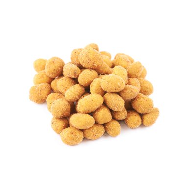 Breadcrumb coated nut pile isolated clipart