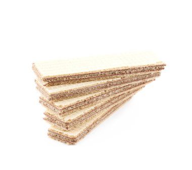 Çikolatalı gofret kompozisyon izole