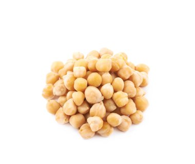 İzole pişmiş nohut yığını