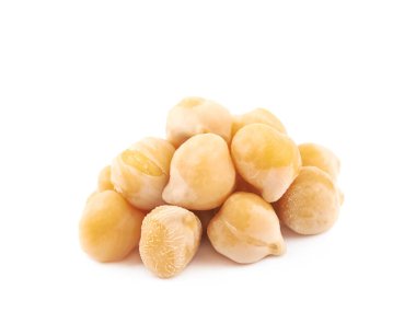 İzole pişmiş nohut yığını