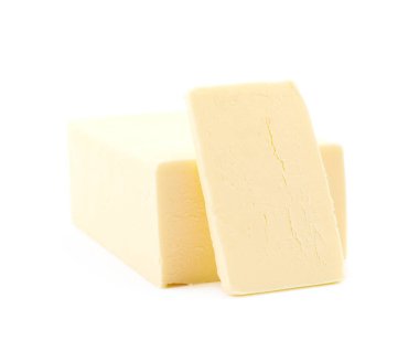 İzole tereyağı dilimi blok