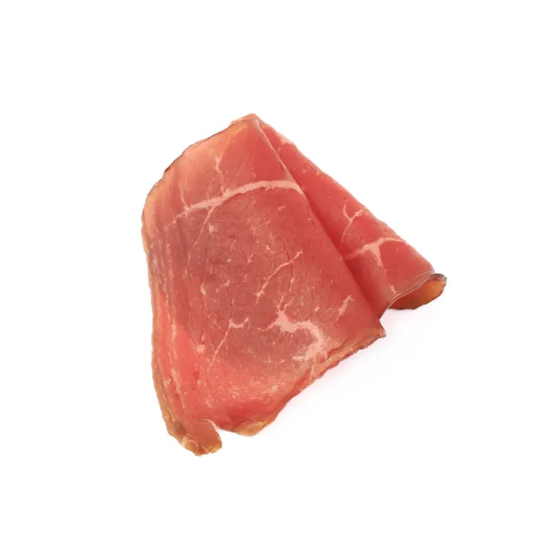 Prosciutto affettato isolato — Foto Stock