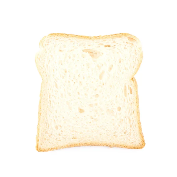 Krojonego chleba białego na białym tle — Zdjęcie stockowe