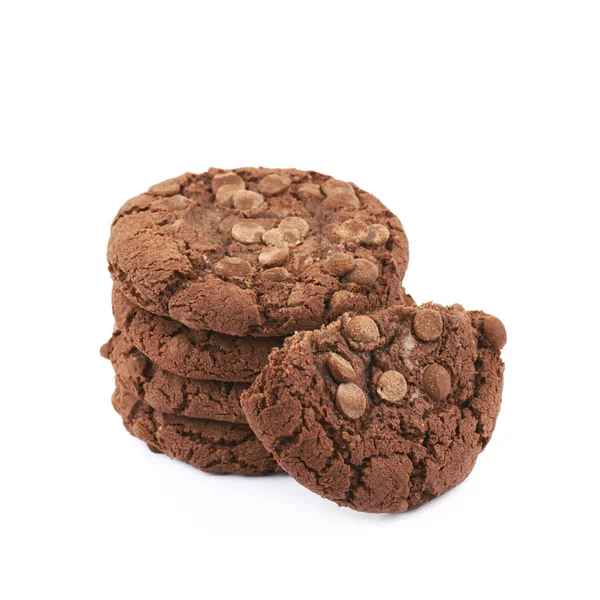 Chocolate chip cookie isolerade — Stockfoto