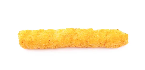 Single puffed cornmeal stick isolated — Stock Photo, Image