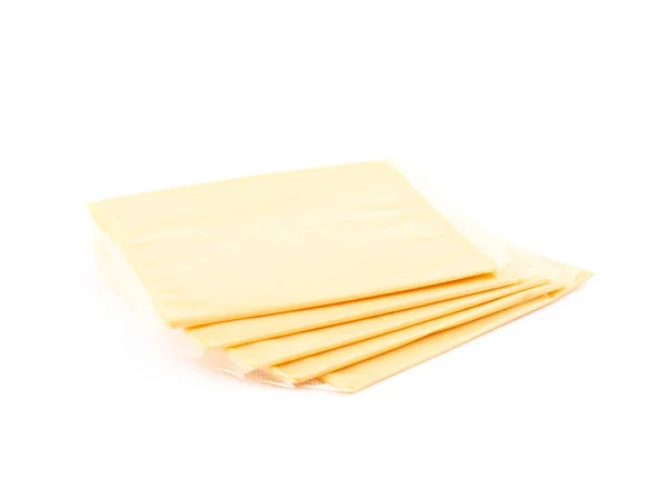 Slice of processed cheese isolated — Stock Photo, Image