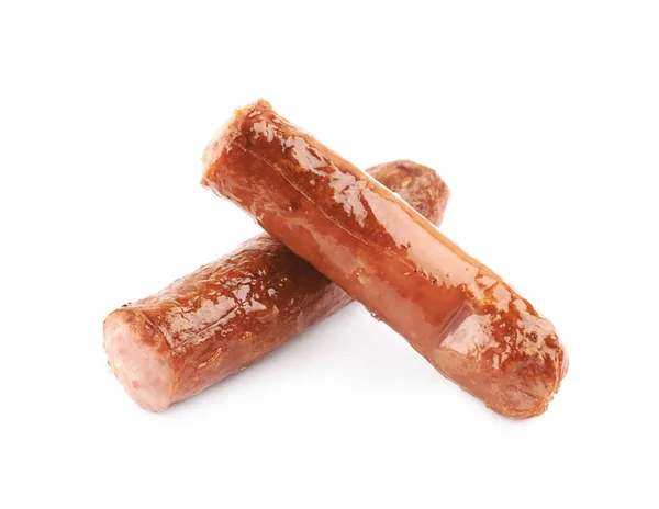 Salsicha de cachorro quente cozido isolado — Fotografia de Stock