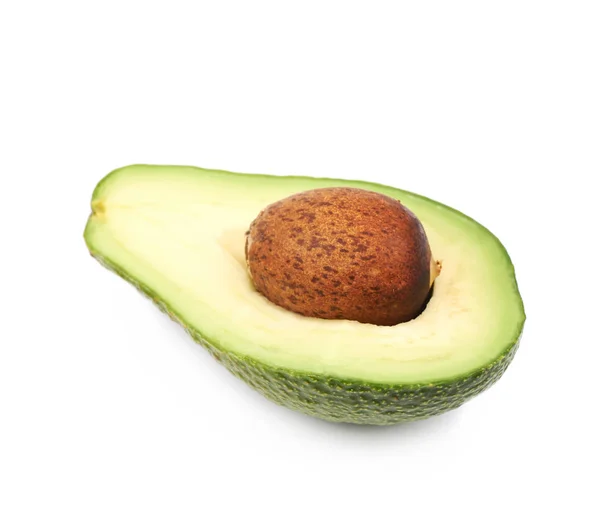 Snijd plakjes rijpe avocado geïsoleerd — Stockfoto